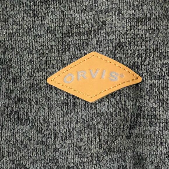 Orvis Pullover Sweater Sherpa Lined 1/4 Zip Warm Gray Men’s Size M - Picture 8 of 10